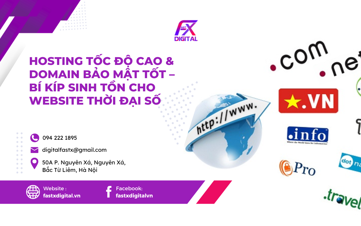 Hosting Tốc Độ Cao & Domain Bảo Mật Tốt Cho Website