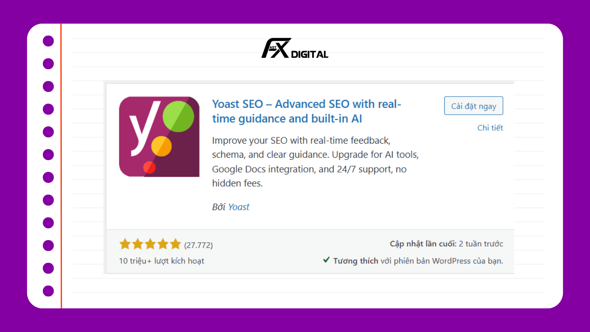 Các plugin cần thiết cho WordPress: Yoast SEO