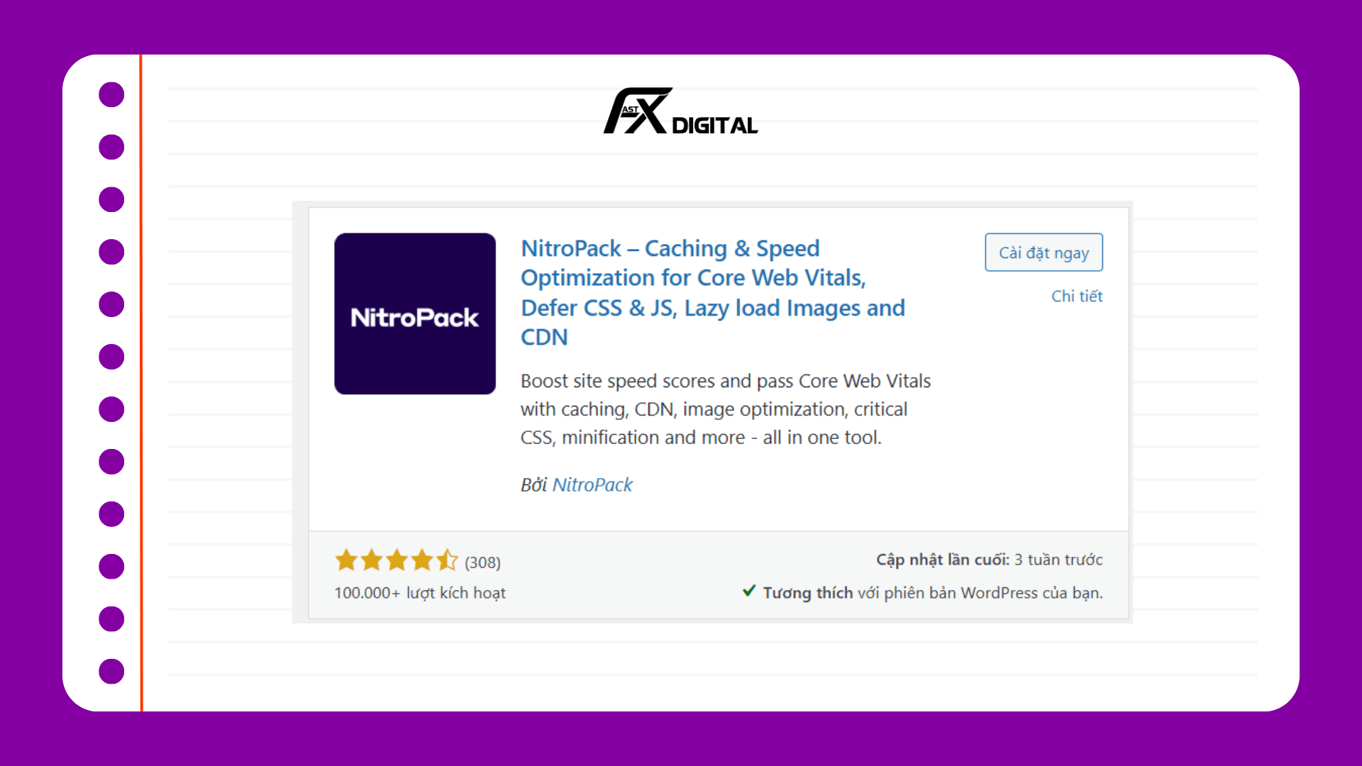 Các plugin cần thiết cho WordPress: NitroPack