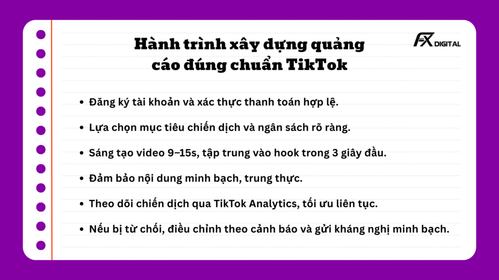 Chính sách quảng cáo TikTok 2025 tại Việt Nam, Cẩm nang cho nhà quảng cáo