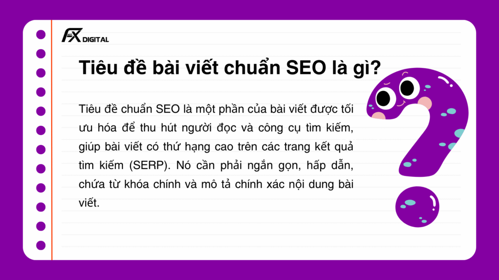 Tiêu đề bài viết chuẩn SEO