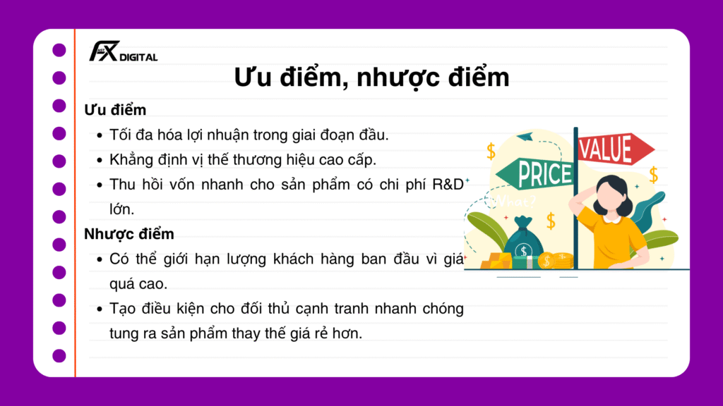 Ứu, nhược điểm của Chiến Lược Giá Hớt Váng