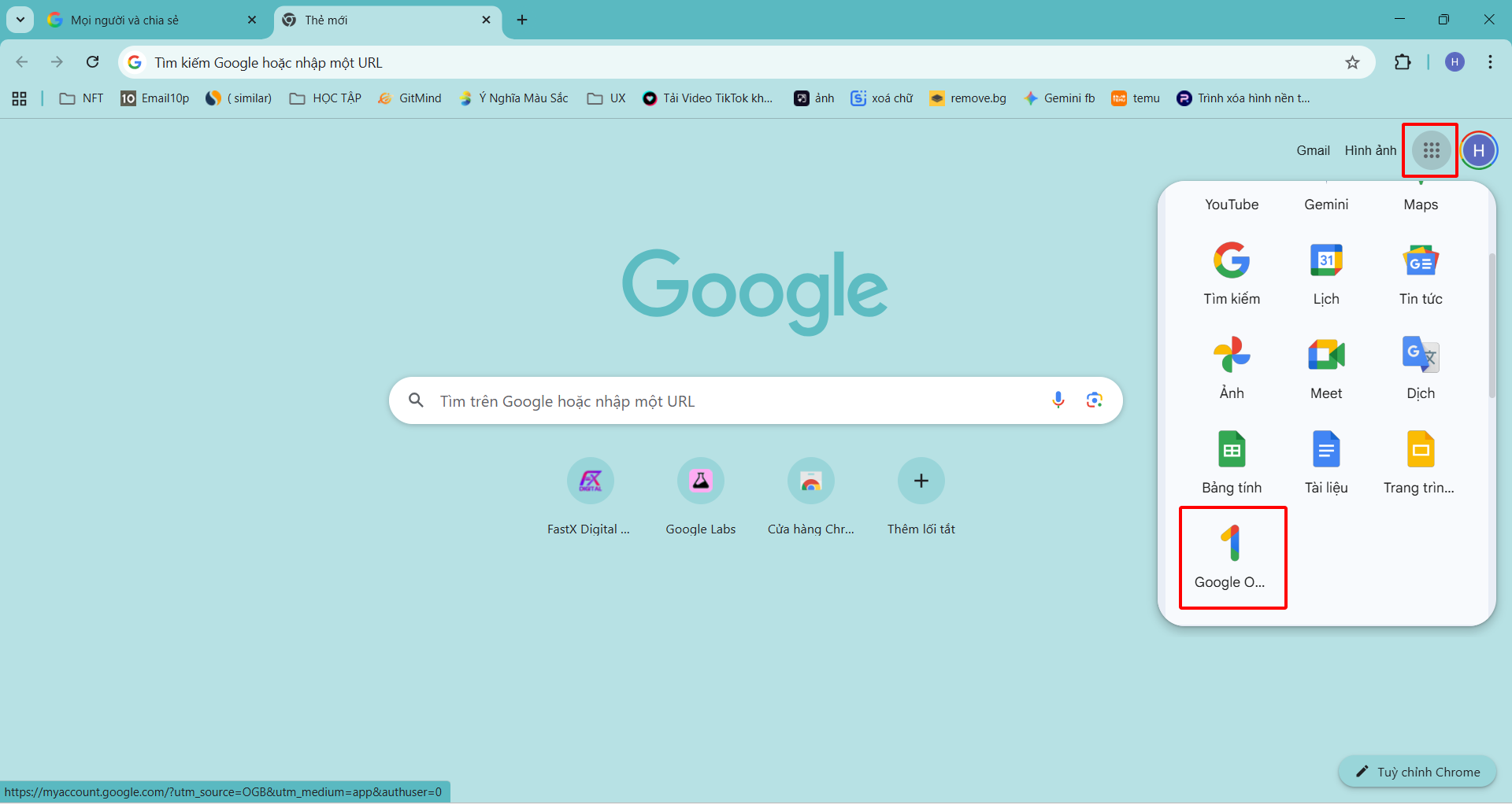 Truy cập Google One